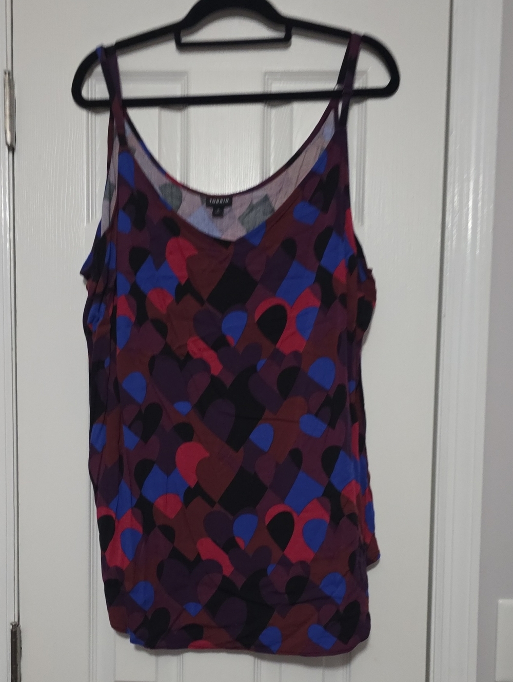 torrid Purple Multicolor Heart-Print Tank Camisole